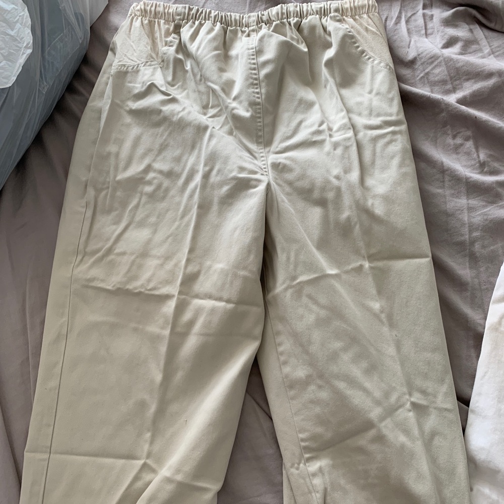 Maternity Cream Cargo Pants